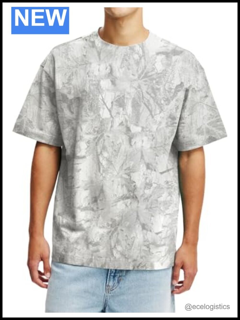 Men's Camouflage Performance T-Shirt Short Sleeve Crewneck Boxy Fit